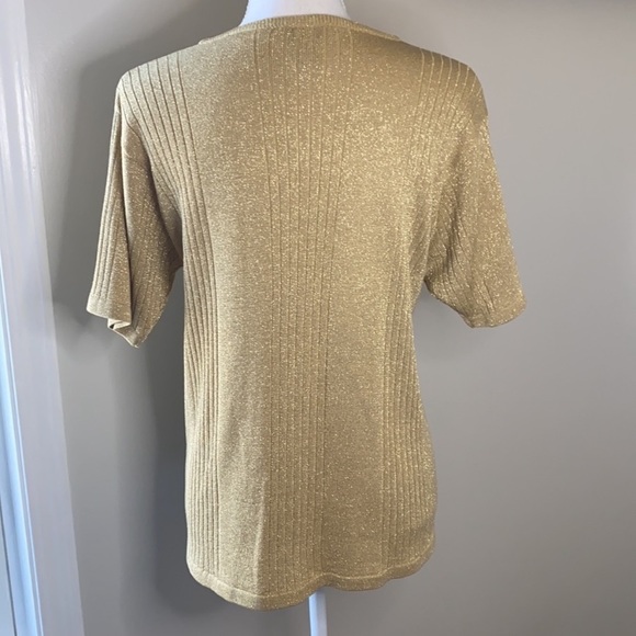 Wasserman • Vintage Gold Shiny Blouse - Picture 4 of 10